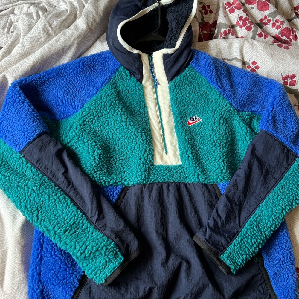 Nike Sherpa Fleece Hoodie Vintage